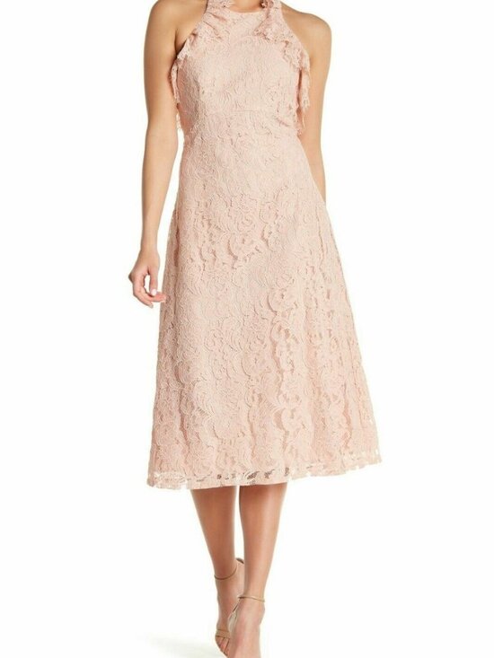 Nanette Lepore Dresses & Skirts - NEW! Nanette Lepore Women’s 6 Lace Halter Dress In Barely Blush NWT $169